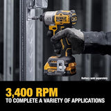 DEWALT 20V MAX XR Impact Driver, Brushless, 1/4", 3-Speed, Bare Tool Only (DCF845B), Yellow, Black DEWALT