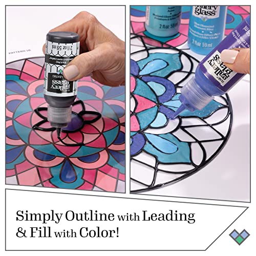 Gallery Glass Jewel Tones PROMOGGJL22 Stained Kit, 8 Piece Glass Paint Set for DIY Arts and Crafts, Perfect for Beginners and Artists