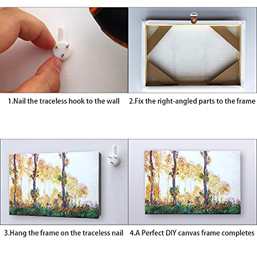 Texas Art DIY Wood Stretcher Bars for Canvas Solid Frame Kit Easy to Assemble Gallery Wrap Oil Painting Wall Posters Customized Wooden Kit, white, 12 Texas Art