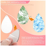 60 Pieces Sublimation Blanks Products, Sublimation Earring Blanks Unfinished Wood Teardrop Earring Pendant with Earring Hooks and Jump Rings Earrings HooAMI