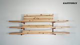 KASTFORCE KF1004 Lumber Storage Rack 3-Level System 110lbs 50 kg per Level with Durable Sheet Metal Screws, Wood Rack, Workshop Rack, Wall Screws KASTFORCE