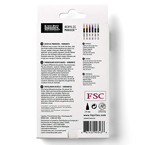 Liquitex Professional Paint Marker Set, 6 Piece, Vibrants Liquitex
