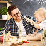 SOIMISS Christmas Wooden Unfinished Nutcracker Figurines 12pcs Blank Unpainted Nutcracker Puppet Mini Soldier Nutcracker Figures for DIY Crafts SOIMISS