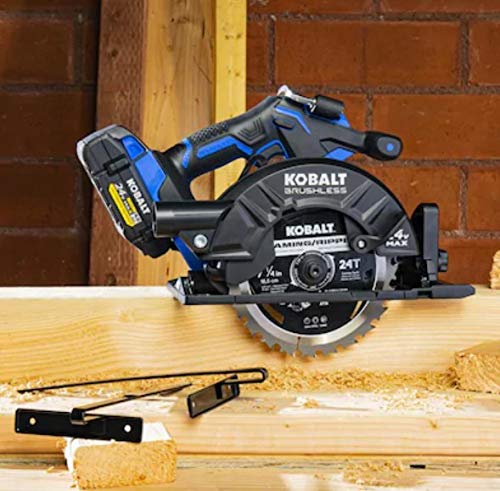 Kobalt XTR 24-Volt Max 7-1/4-in Brushless Cordless Circular Saw with Brake and Metal Shoe (Tool Only)123 COLRJADELY
