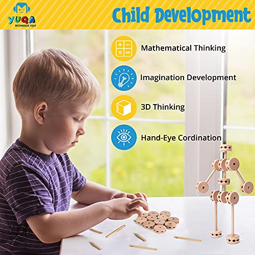 Building Blocks for Kids Ages 4-8 for Preschool Kids-60 Toys Blocks Set 6-12 Years Old to Create Various Shapes-Stimulating Different Toy for