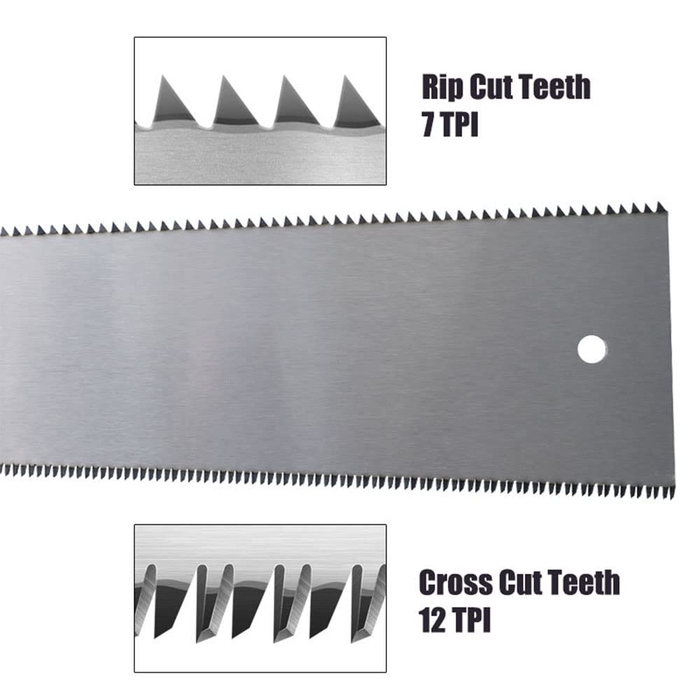 Double Edged Hand Saw, 32cm/12.5” Japanese Ryoba Pull Saw Flexible Flush Cut Saw for Fine and Coarse Cutting Woodworking (Red) LSLANSOON