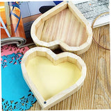 ABOOFAN 6 Pcs Wooden Box Jewelry Storage Boxes Gift Container Valentines Day Heart Wood Block Heart Shape Wood Boxes Kids Jewelry Organizer Kids Gift ABOOFAN