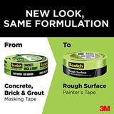 Scotch Painter's Tape Rough Surface Extra Strength Painter's Tape, Green, Tape Protects Surfaces and Removes Easily, Rough Surface Painting Tape for Scotch