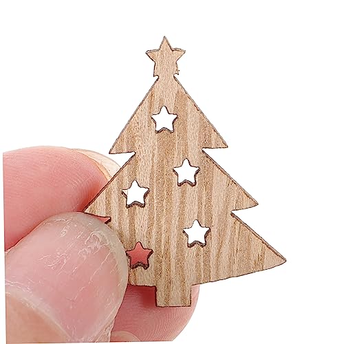Anneome 54pcs Christmas Wood Chips Wooden Ornaments Christmas Decorations Kids Wooden Toys Kidcraft Playset Unfinished Xmas Cutouts Wooden Snowflake Anneome