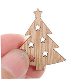 Anneome 54pcs Christmas Wood Chips Wooden Ornaments Christmas Decorations Kids Wooden Toys Kidcraft Playset Unfinished Xmas Cutouts Wooden Snowflake Anneome