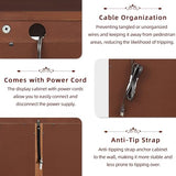 Dolonm Curio Cabinet with Tempered Glass Doors, Curio Cabinets with Mirrored Back Panel and Adjustable Shelves, Lighted Display Cabinet for Home, Dolonm