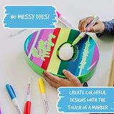 The EggMazing Easter Egg Mini Decorator Kit Arts and Crafts Set - Includes Egg Decorating Spinner and 6 Markers [Packaging May Vary] The Eggmazing Egg Decorator