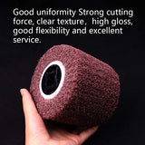 Flap Burnishing Wheel - Atoplee 120x100mm 80 Grit Non-Woven Abrasive Polishing Flap Burnishing Wheel for Wire Drawing Metal Iron Aluminum Polishing ATOPLEE