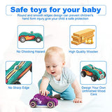 Zhanmai 6 Pieces Unfinished Wooden Cars DIY Wooden Race Car Wood Car Toys Paintable Wood Toys Crafts for Students Home Activities Craft Projects Easy Zhanmai