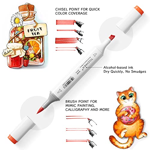 iMissiu Alcohol Brush Markers, 60 Colors Art Markers Dual Tip Drawing —  CHIMIYA
