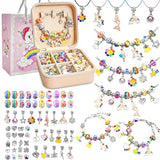 BEIKEETOO Charm Bracelet Making Kit for Girls 8-12 DIY Bead Jewelry Making Kit with Box, Unicorn Mermaid Arts and Crafts for Kids 6-8 Gifts for Girl BEIKEETOO