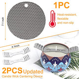 BBAXI Candle Making Pouring Pot, DIY Candle Making Kit Including 32oz/900ml Candle Making Pitcher, 2Pcs Candle Wicks Holder, 1Pc Trivet Mat and 1Pc BBAXI