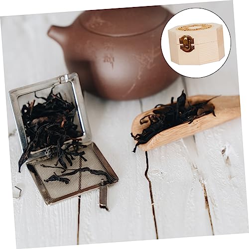 Zerodeko 3 Pcs Gift Box Earring Organizer for Women Wood Tea Storage Case Unfinished Wood Ring Chest for Tea Bag Wood Trinket Cube Tea Cake Brick Zerodeko