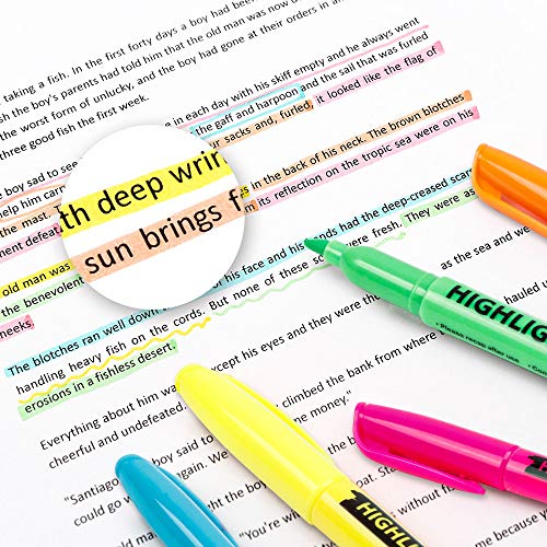 Lelix 30 Pack Highlighters, 10 Bright Colors, Chisel Tip, Quick Drying for Back to School, Office, Home, ideal for Highlighting Underlining - WoodArtSupply