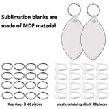 AiDiYGECO sublimation keychain blanks MDF Double Sided Heat Transfer Football sublimation keychains blanks bulk 40 pack (ball) AiDiYGECO