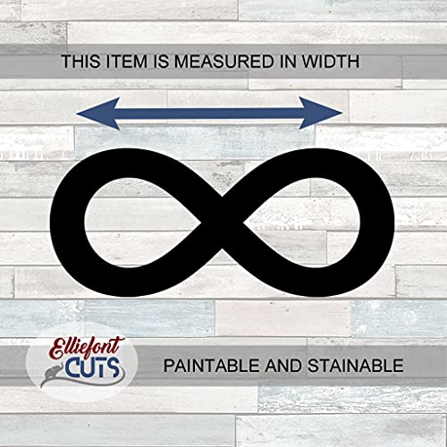 Infinity Sign Wood Cutouts for crafts, Laser Cut Wood Shapes 5mm thick Baltic Birch Wood, Multiple Sizes Available Elliefont Styles