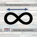 Infinity Sign Wood Cutouts for crafts, Laser Cut Wood Shapes 5mm thick Baltic Birch Wood, Multiple Sizes Available Elliefont Styles