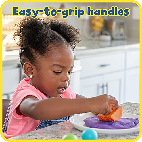 READY 2 LEARN Paint and Dough Animal Rockers - Set of 4 - Ages 2+ - Easy to Grip Arts and Crafts Stampers for Kids - DIY Textures and Patterns - WoodArtSupply