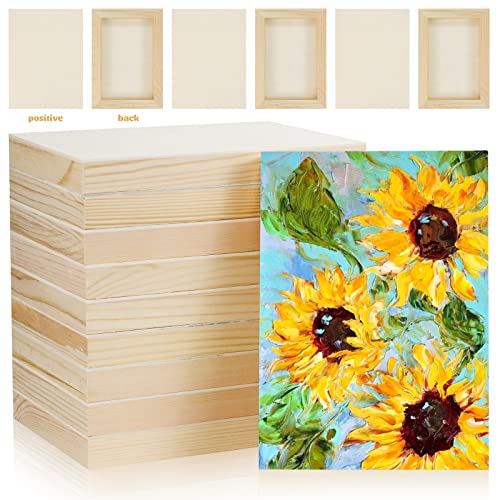 10pcs Wood Canvas Boards 5”x7” Unfinished Wood Painting Boards, Wooden Paint  Pouring Panel Boards for Painting, Clay Crafting, Art and Crafts 