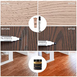 DEWEL Wood Furniture Repair Kit, New Upgrade Wood Fillers, Furniture Touch Up Markers, Wax Sticks, Wood Putty with Beeswax for Cracks, Wood Hole, DEWEL