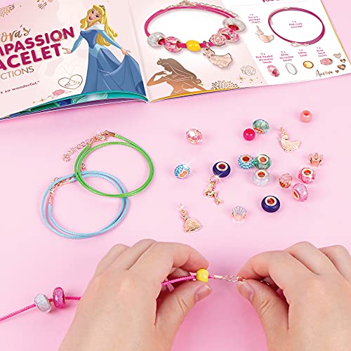 Make It Real - Ultimate Princess Royal Jewels and Gems - DIY Charm Bracelet Making Kit with Disney Princess Charms - Arts & Crafts Bead Kit for Girls Make It Real