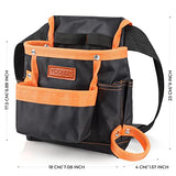 YOOFAN Tool Pouch - Tool Belt for Electrician Carpenter Construction Technician Gardening, Work Accessories for Men and Women, Orange YOOFAN