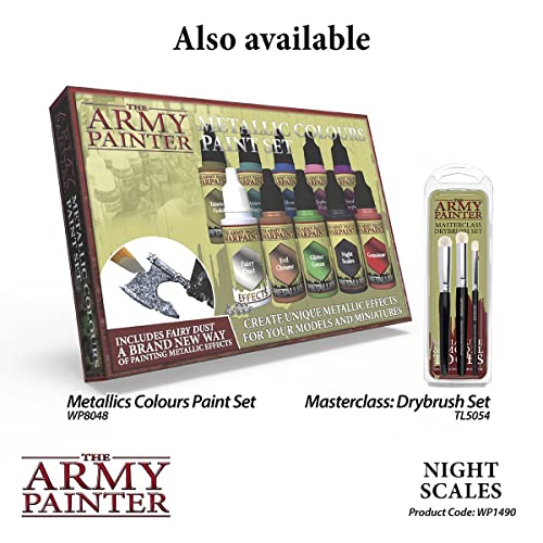 The Army Painter Night Scales Warpaint - Acrylic Non-Toxic Heavily Pigmented Water Based Paint for Tabletop Roleplaying, Boardgames, and Wargames - WoodArtSupply