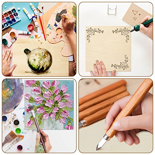 12Pcs 12x12x1/16 Basswood Sheets, Unfinished Basswood Sheets, Plywood Sheet for Arts and Crafts, Painting, Pyrography, Wood Engraving, Wood Burning, ACXFOND