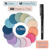 Mr. Pen- Transparent Sticky Notes, 560 Pcs, Pastel Colors, Round Translucent Sticky Notes, Sticky Note Tabs, Pastel Sticky Notes, See Through Sticky Mr. Pen