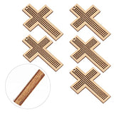 Ciieeo 10 Pcs Cross Stitch Wood Pieces Embroidery Hoop Stand Needlecraft Cross- Disc Wooden Board Wooden Heart Tags Stocking Stuffers Wooden Love Ciieeo