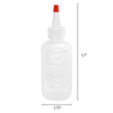 Hedume 30 Pack 4-Ounce Plastic Squeeze Bottles with Red Tip Cap and Measurement - BPA-Free, Latex-Free, Food-Grade - Good for Crafts, Art, Glue, Hedume