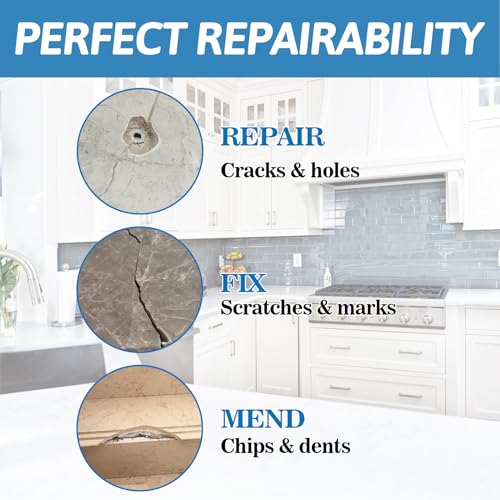 Marble & Granite Repair Kit, Tintable Porcelain Repair Kit, Quartz Countertop Repair Kits for Marble, Quartz, Resin, Acrylic, Granite and More - WoodArtSupply