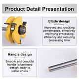 Tongue and Groove Router Bit Set, 2 Pcs 1/4 Inch Shank Router Bit Kits Wood Door Flooring 3 Teeth Adjustable T Shape Wood Milling Cutter Woodworking HOHXEN