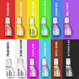 Bearly Art Alcohol Ink - The Colorful Collection - Blendable Rainbow Alcohol Inks Set - 0.5 fl oz (15 ml) Bottles - 12 Colorful Colors - Includes Bearly Art