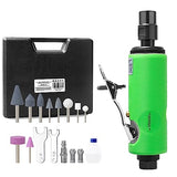 DOTOOL 1/4" Air Die Grinder Kit Straight Pneumatic 28000 RPM Rear Exhaust Polisher with 1/4"(6MM) and 1/8"(3MM) Collets Mini and Compact Size, DOTOOL