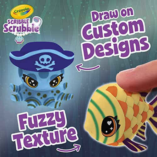 Crayola Scribble Scrubbie Pets Glow Ocean Playset, Toys for Boys & Girls, Gifts for Kids, Ages 3, 4, 5, 6 - WoodArtSupply