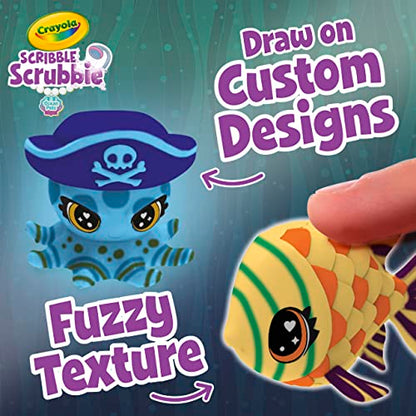 Crayola Scribble Scrubbie Pets Glow Ocean Playset, Toys for Boys & Girls, Gifts for Kids, Ages 3, 4, 5, 6 - WoodArtSupply