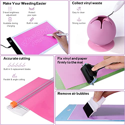 GO2CRAFT Accessories Bundle for Cricut Makers and All Explore Air,90Pcs  Ultimate Tools and Accessories with Adhesive Vinyl Sheets, Weeding Tools