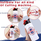 Tintnut American Flag Permanent Vinyl - 10 Sheets 12"x10", USA Flag Patriot Adhesive Vinyl, Independence Day Pattern Self Sticker Waterproof Vinyl Tintnut