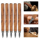 DOITOOL 5pcs Marking Knife Woodworking - Thin Blade Dual Double Bevel Marking Knife - Carving Knife Woodworking Scribe Tool for Woodworking, Wood DOITOOL