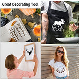 60 Pieces Winter Stencils Pine Tree Deer Bear Mountain Animal Stencils Reusable for Christmas Winter DIY Crafts Wall Home Decor (Deer) Marspark