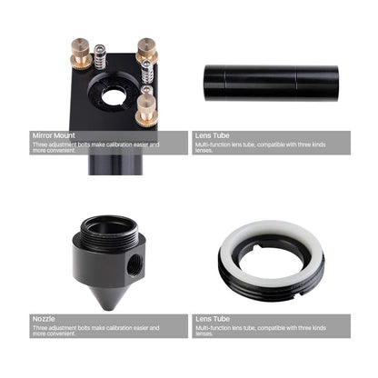 Cloudray C Series Head Fit to focus Lens D18 FL38.1& Dia.20mm FL.50.8/63.5/101.6 mm & Mirror Dia 25mm Replacement Part for CO2 Laser Engraver - WoodArtSupply