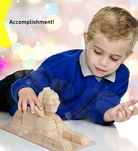Puzzled 3D Puzzle Sphinx Wood Craft Construction Model Kit, Unique, Fun and Educational DIY Wooden Toy Assemble Model Unfinished Crafting Hobby Puzzled