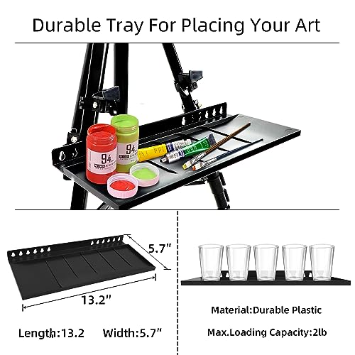 STANDNEE Artist Easel Stand Painting Stand Art Easel, 20"to 61" Art Easel for Painting Canvase & Displaying, Aluminum Adjustable Height Display STANDNEE
