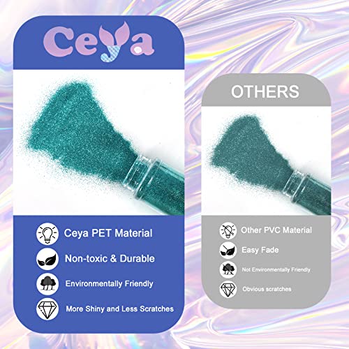 Ceya 3.5oz/ 100g Ultra Fine Glitter Powder Pearl White Glitter 1/128” 0.008” 0.2mm for Slime Epoxy Resin Craft Tumbler Jewelry Nail Art Festival ceya